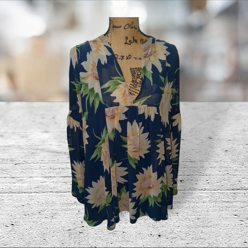 Show me your mumu mia sunflower tunic dress size S